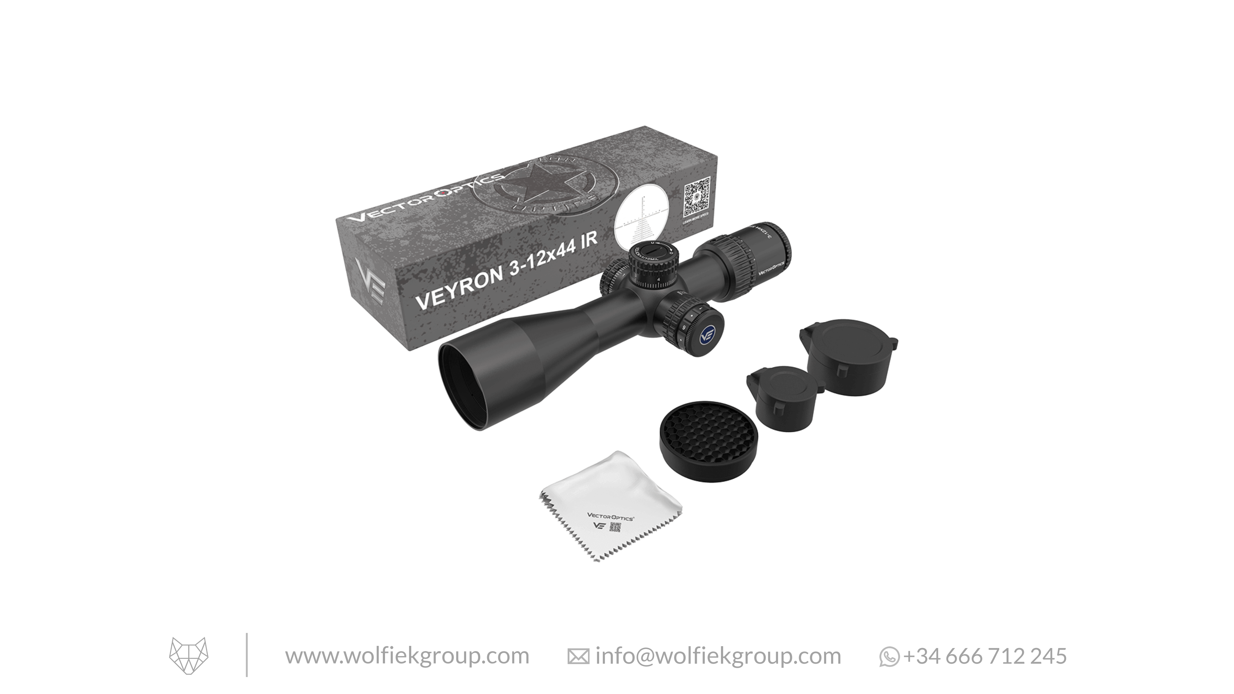 Vector Optics Veyron Compact Riflescope · 3-12x44IR SFP